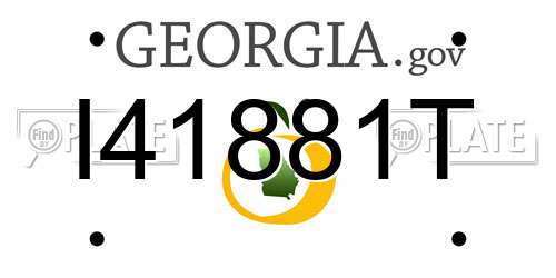 I41881T Georgia License Plate