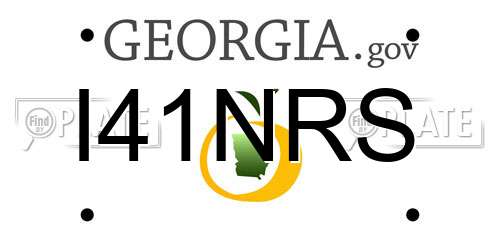 I41NRS Georgia License Plate