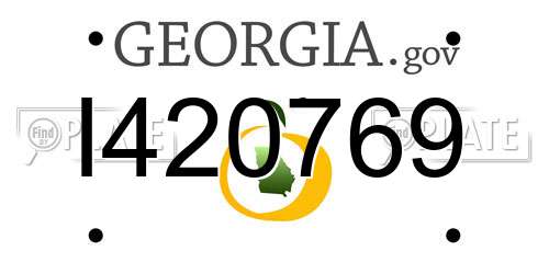 I420769 Georgia License Plate