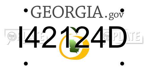 I42124D Georgia License Plate