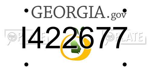 I422677 Georgia License Plate
