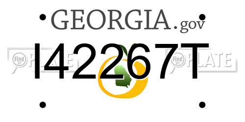 I42267T Georgia License Plate