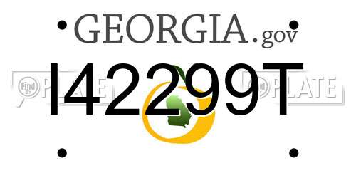 I42299T Georgia License Plate