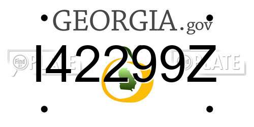 I42299Z Georgia License Plate
