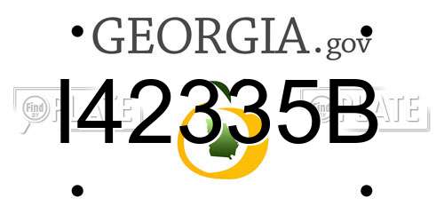 I42335B Georgia License Plate