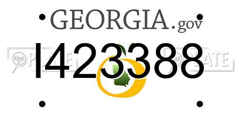I423388 Georgia License Plate