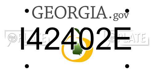 I42402E Georgia License Plate
