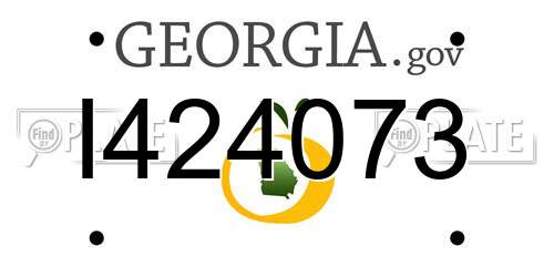 I424073 Georgia License Plate