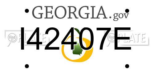 I42407E Georgia License Plate