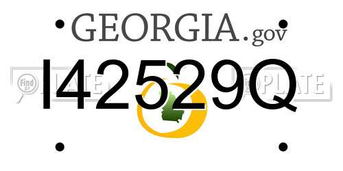 I42529Q Georgia License Plate
