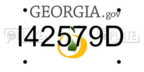 I42579D Georgia License Plate