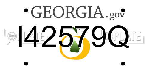 I42579Q Georgia License Plate