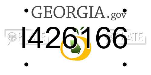 I426166 Georgia License Plate