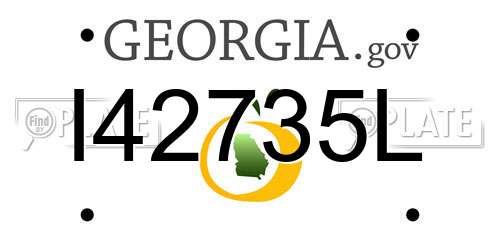 I42735L Georgia License Plate