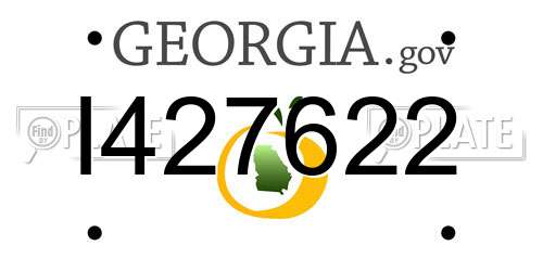 I427622 Georgia License Plate