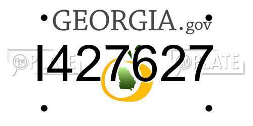 I427627 Georgia License Plate