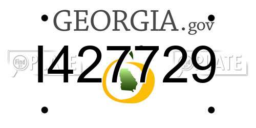 I427729 Georgia License Plate