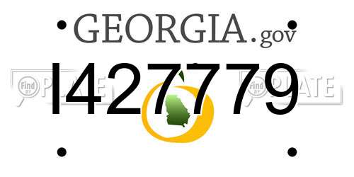 I427779 Georgia License Plate