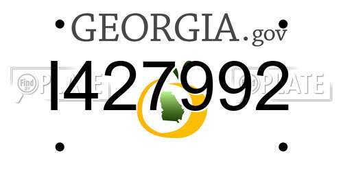 I427992 Georgia License Plate