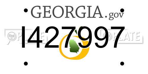 I427997 Georgia License Plate