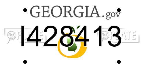 I428413 Georgia License Plate