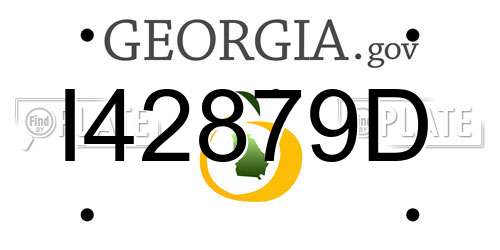 I42879D Georgia License Plate