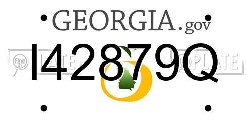 I42879Q Georgia License Plate