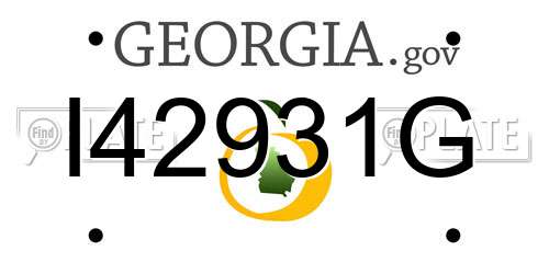 I42931G Georgia License Plate