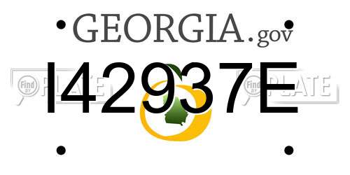 I42937E Georgia License Plate