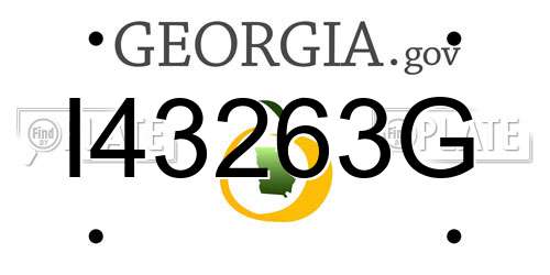 I43263G Georgia License Plate