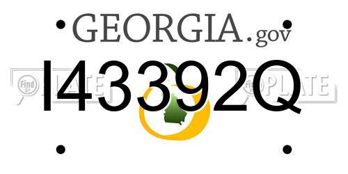 I43392Q Georgia License Plate