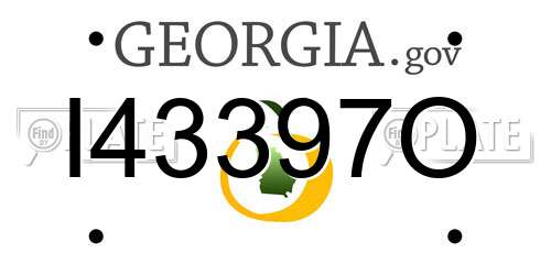 I43397O Georgia License Plate