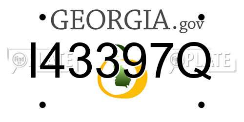 I43397Q Georgia License Plate
