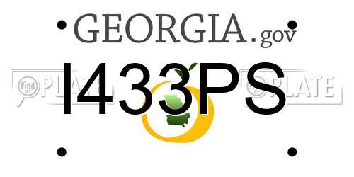 I433PS Georgia License Plate