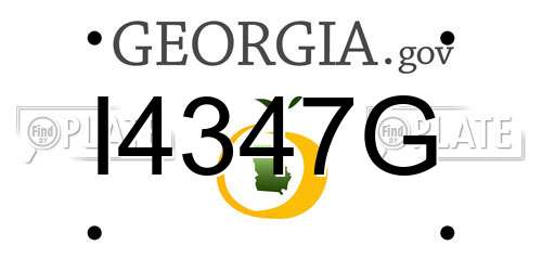 I4347G Georgia License Plate