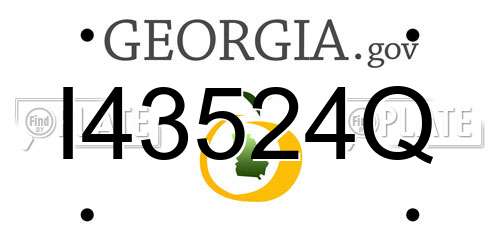 I43524Q Georgia License Plate