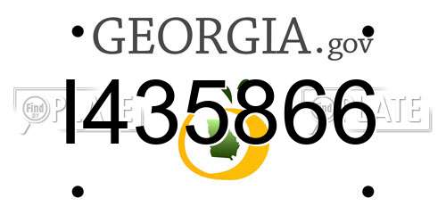 I435866 Georgia License Plate