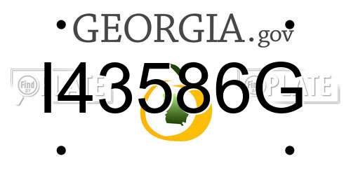 I43586G Georgia License Plate
