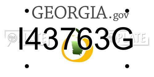 I43763G Georgia License Plate