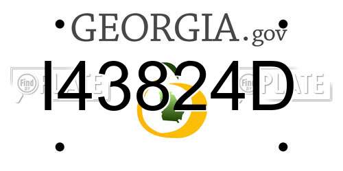 I43824D Georgia License Plate