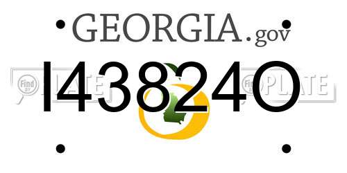 I43824O Georgia License Plate
