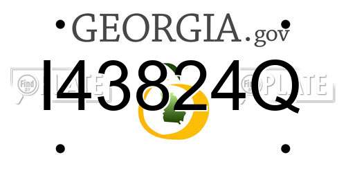 I43824Q Georgia License Plate