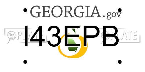 I43EPB Georgia License Plate