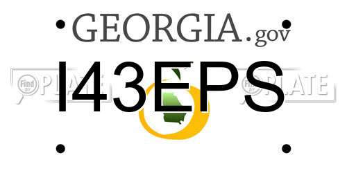 I43EPS Georgia License Plate