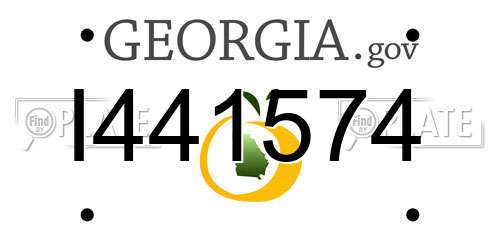 I441574 Georgia License Plate