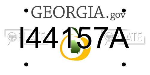 I44157A Georgia License Plate