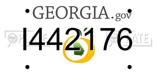 I442176 Georgia License Plate