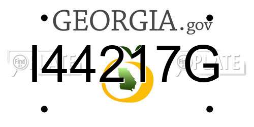I44217G Georgia License Plate