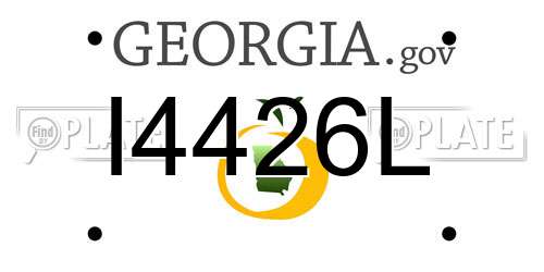 I4426L Georgia License Plate