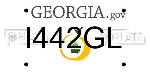I442GL Georgia License Plate